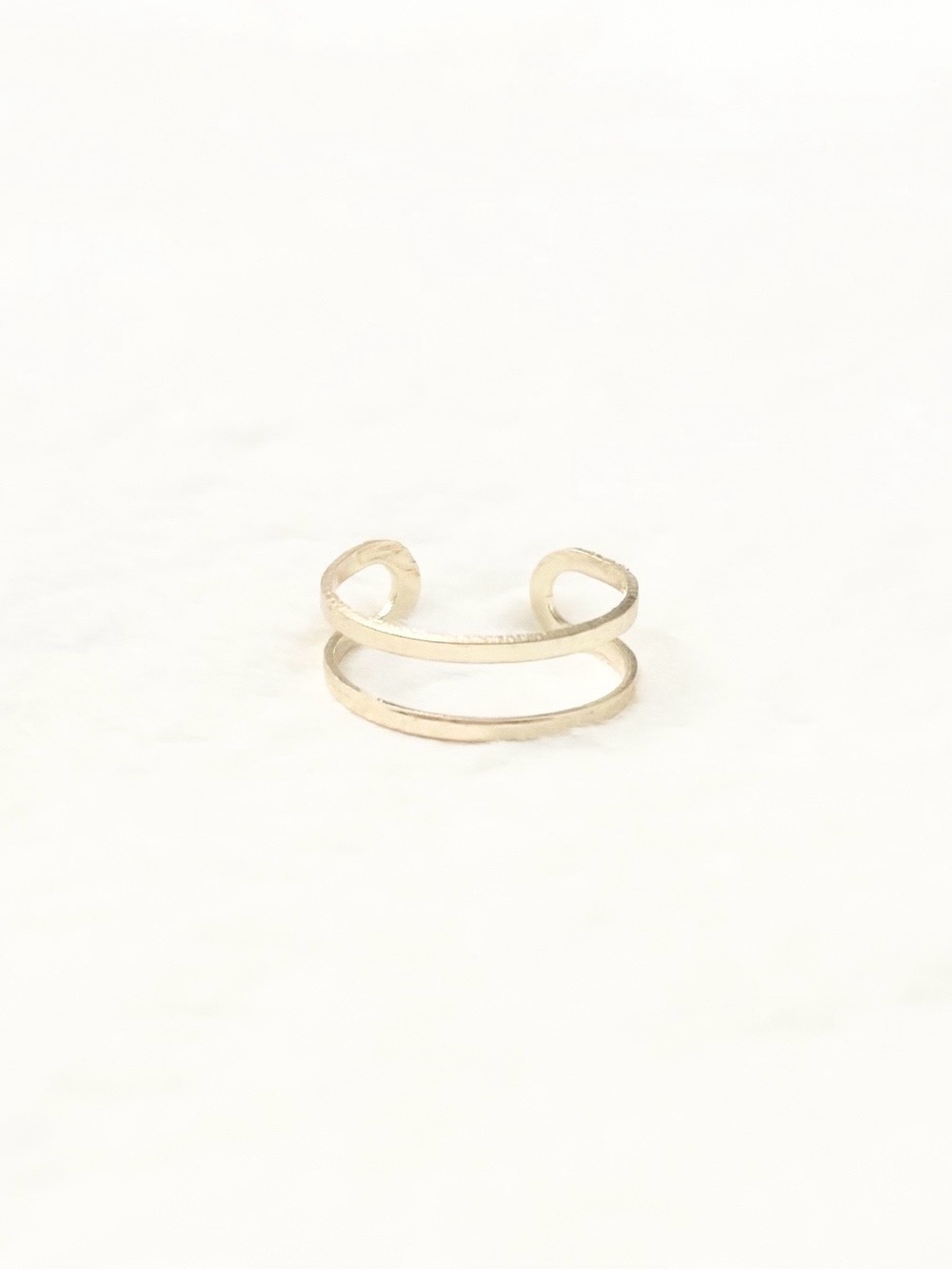 5/$15 🩷 MUST BUNDLE Minimal Double Band Open Ring - Gold